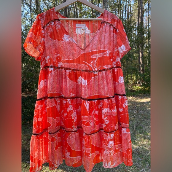 Red white and black coy fish pond dress - Picture 2 of 11